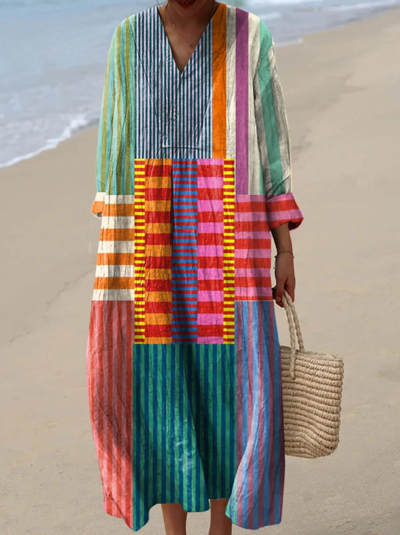 Danika | Vintage Style Geometric Print Dress