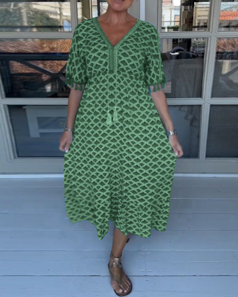Amelia | V-neck Casual Dress With Print