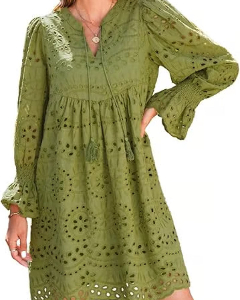 Paisley | Elegant Hollow-Out Midi Dress