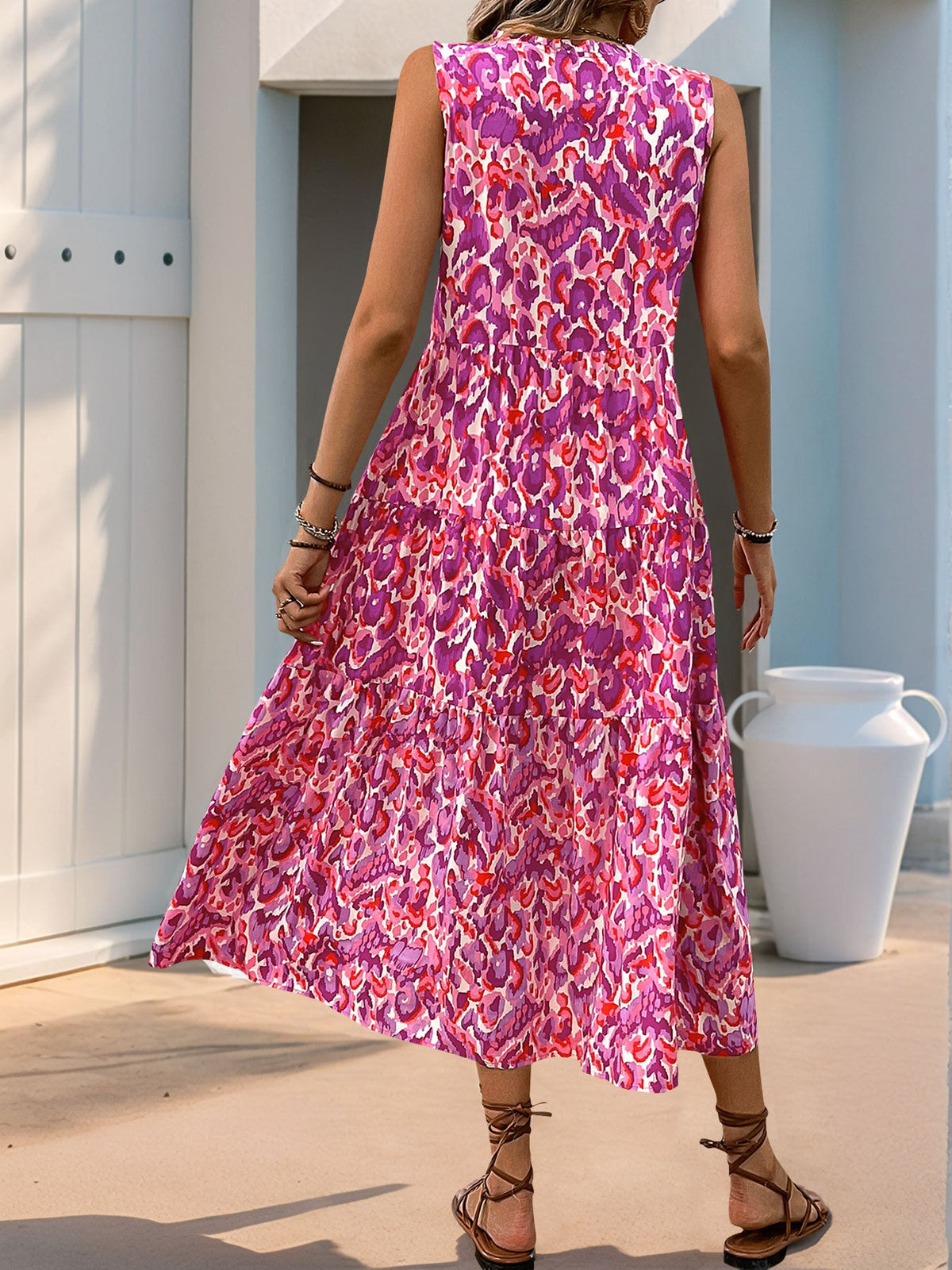 Zuri | Tummy Flattering Floral Sleeveless Dress
