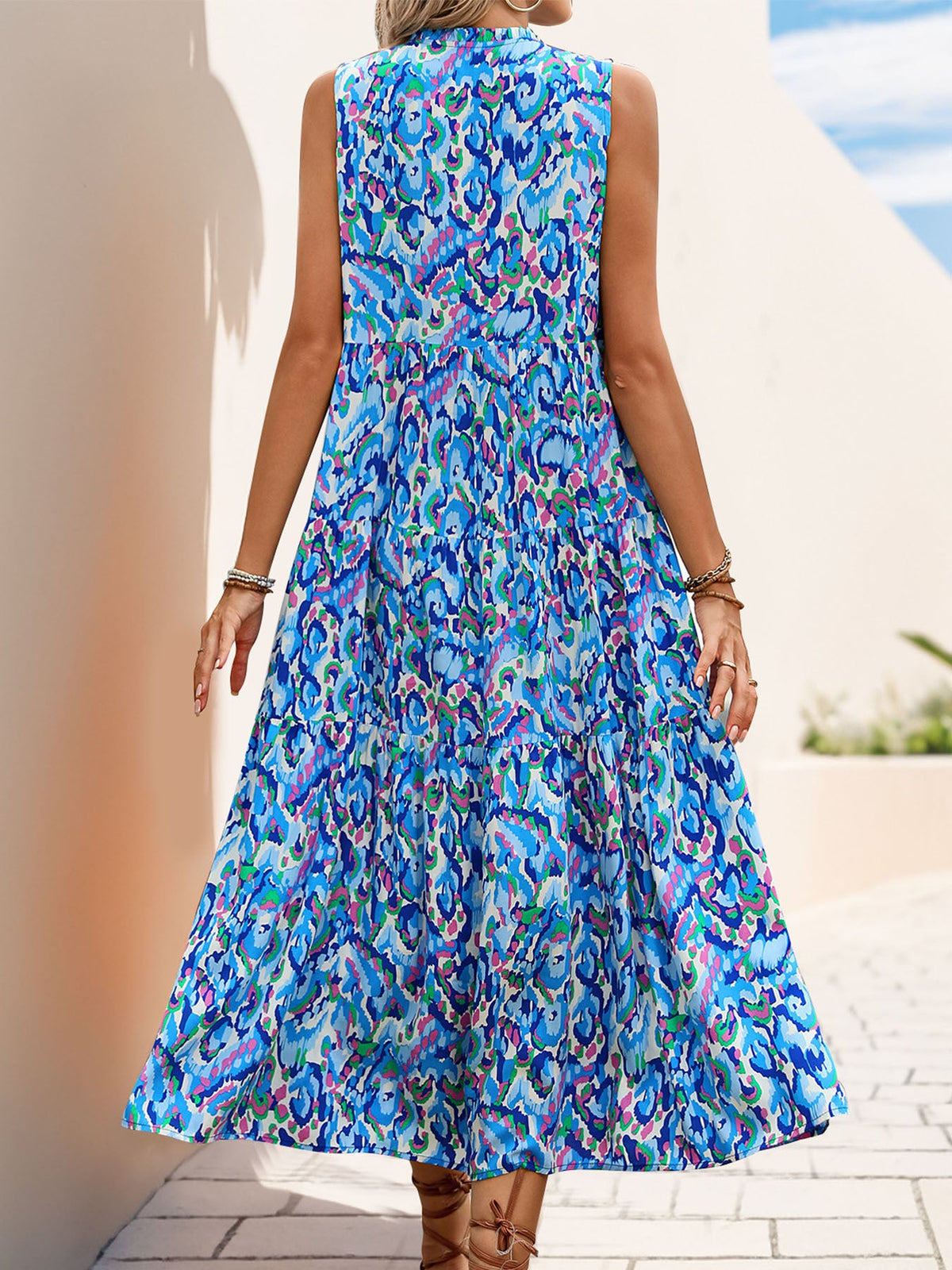 Zuri | Tummy Flattering Floral Sleeveless Dress