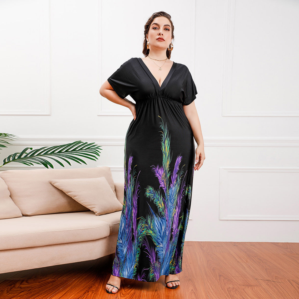 Ella | Tummy-Flattering Butterfly Maxi Dress