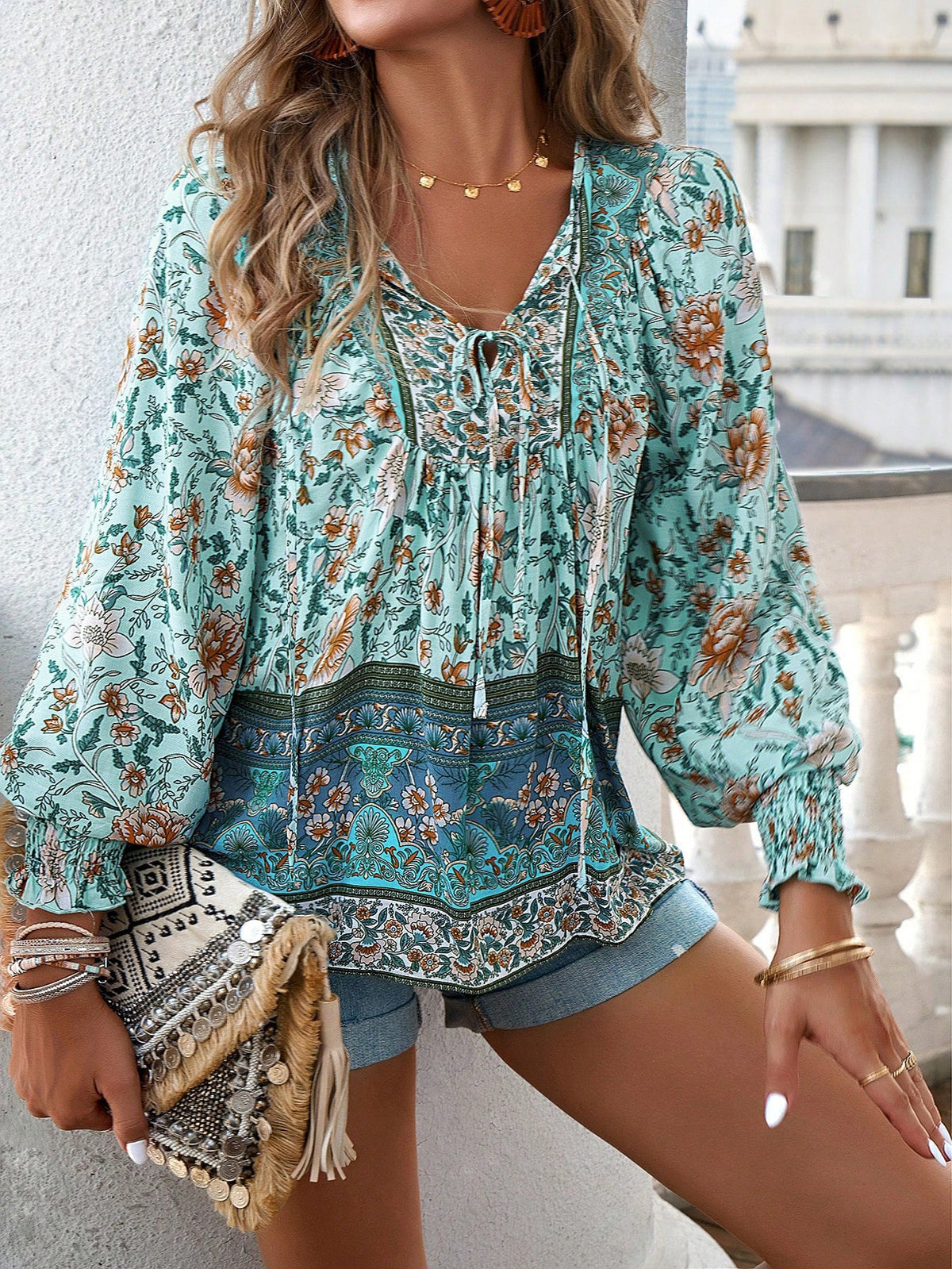Zoey | Floral Smocked Blouse