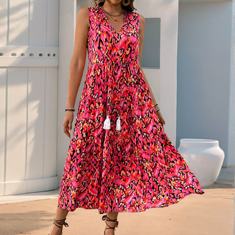 Zuri | Tummy Flattering Floral Sleeveless Dress