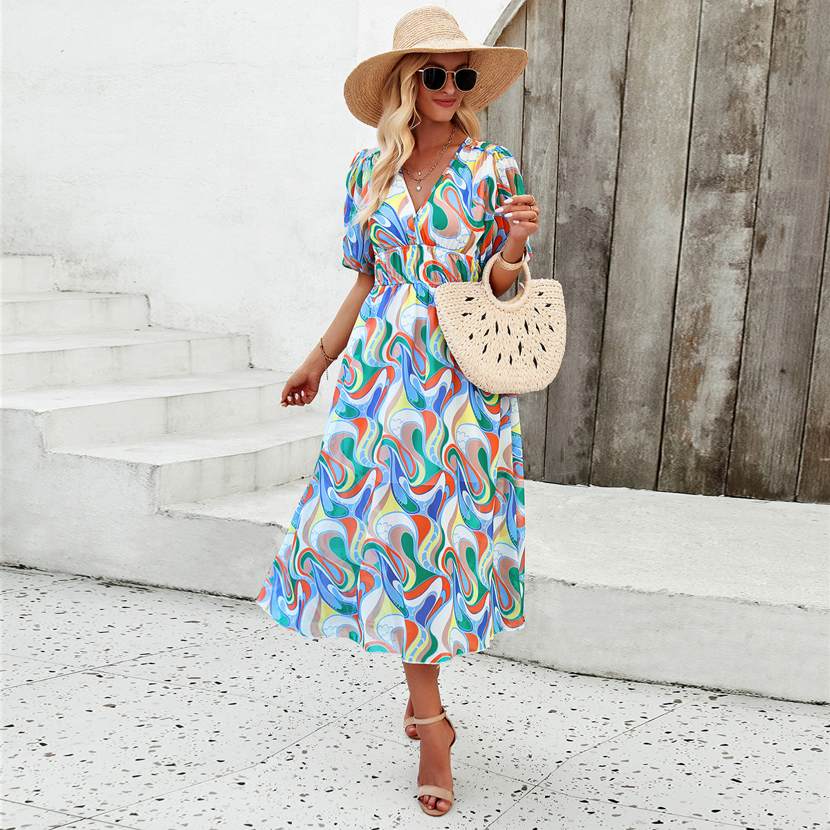 Sandra | Floral Tummy-Covering Dress