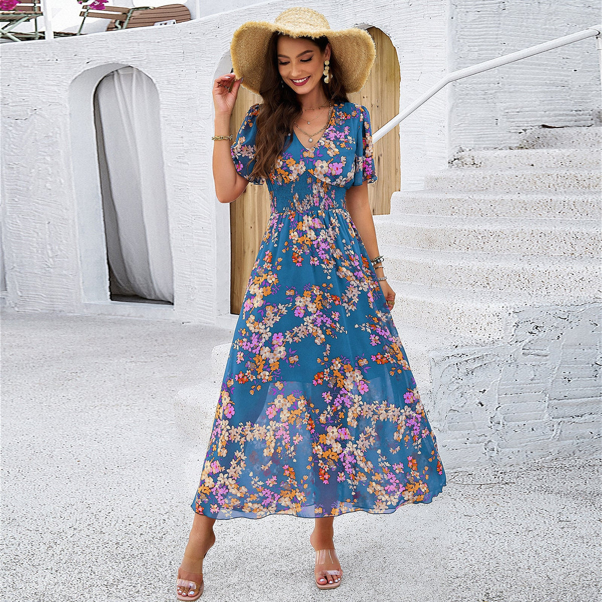 Myla | Floral Tummy-Covering Flattering Dress