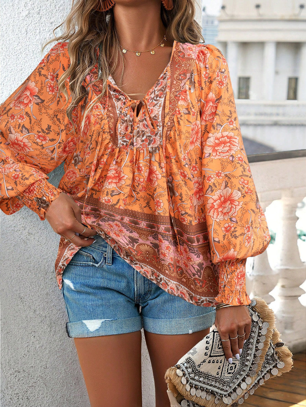Zoey | Floral Smocked Blouse