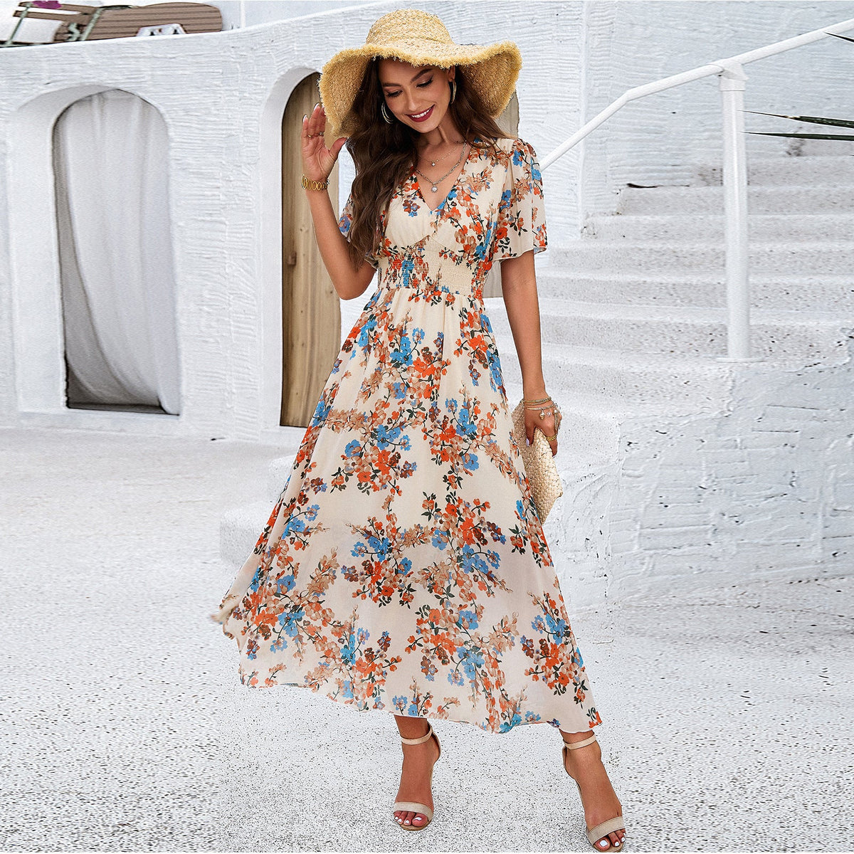 Myla | Floral Tummy-Covering Flattering Dress