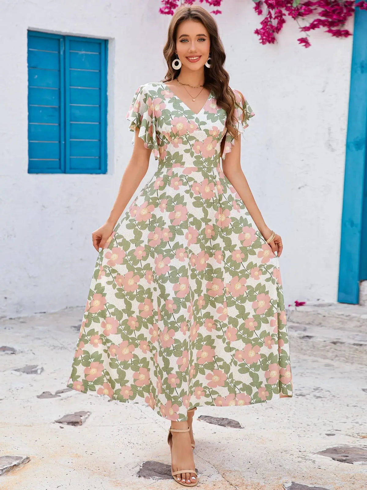 Arlina | Floral Midi Dress