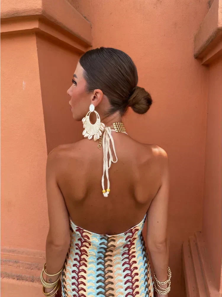 Roxanne | Backless Dress With Halter Neck