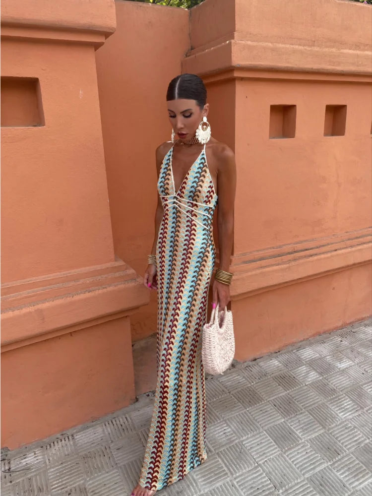 Roxanne | Backless Dress With Halter Neck