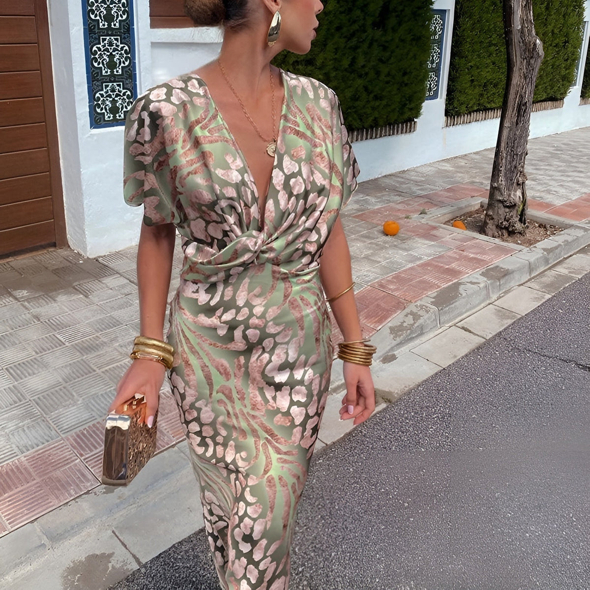 Matilda | Long Dress With Twisted Neckline