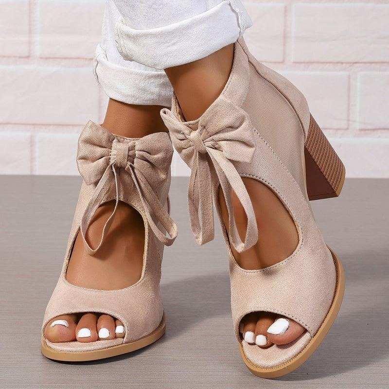 Rachele | Bow Charm Orthopedic Heels